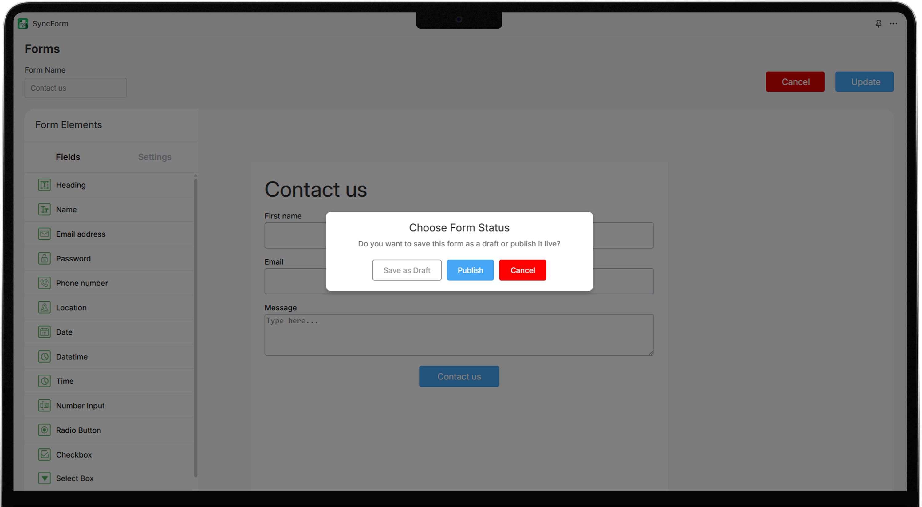 Save the Form